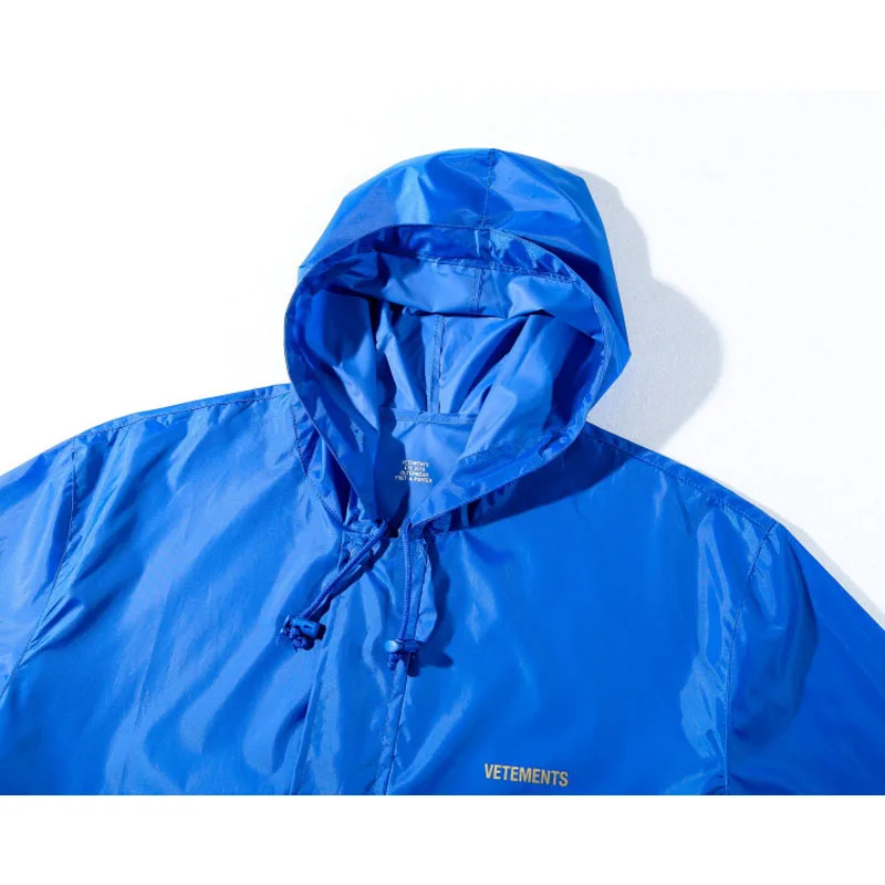 19SS новые куртки от Vetements модная уличная одежда большой плащ верхняя одежда куртки от Vetements желтый синий Vetements куртка