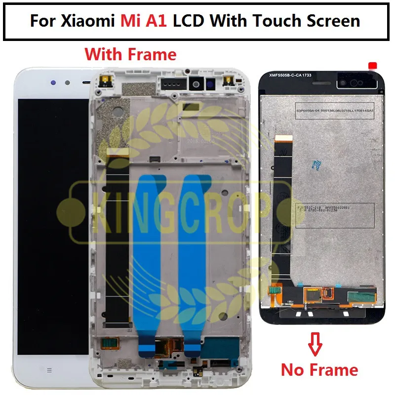 ЖК дисплей для Xiaomi Mi A1 MIA1 Mi5X 5X сенсорный экран дигитайзер с рамкой запасные части