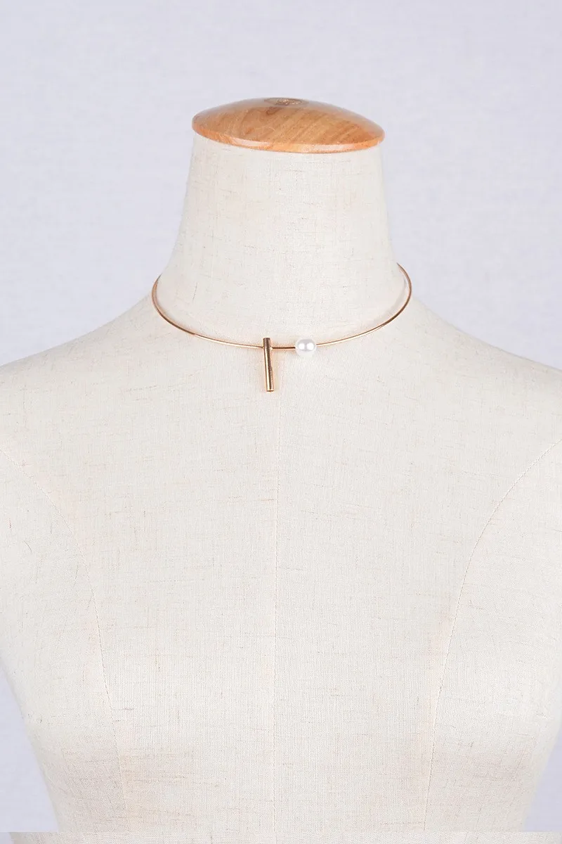 Новый Морден Torques жемчужное кольцо золотого цвета серебряного колье ожерелье для