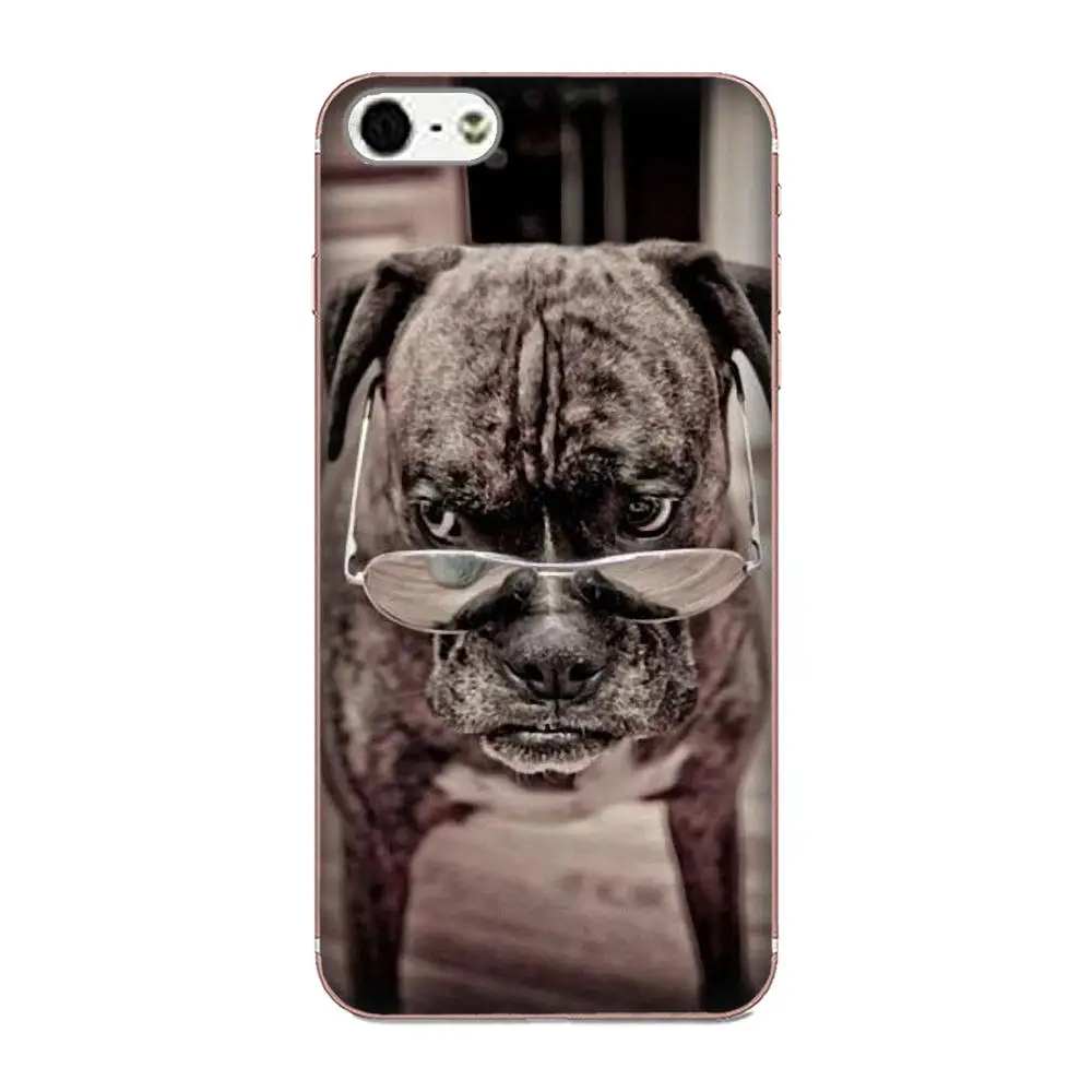 Щенок боксера щенок мягкий для Galaxy Alpha Core Note 2 3 4 S2 A10 A20 A20E A30 A40 A50 A60 A70 M10 M20 M30 TPU милый