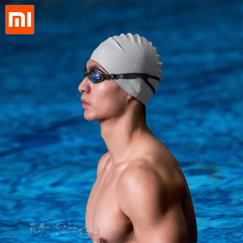 Оригинал Xiaomi Mijia 7th Мягкая силиконовая шапочка для плавания Водонепроницаемая