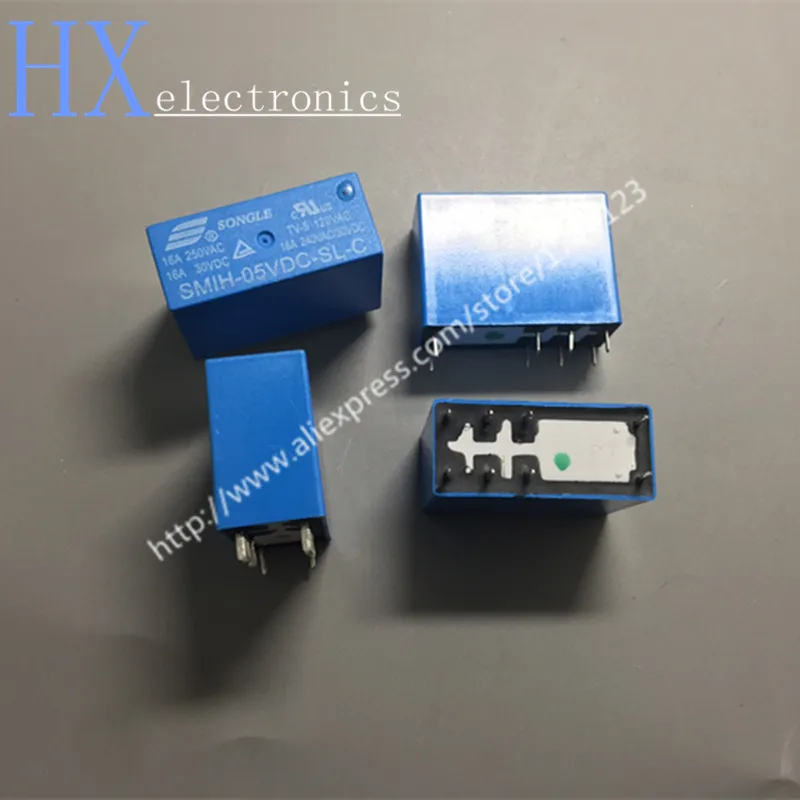 2 шт. SMIH-05VDC-SL-C SMIH-12VDC-SL-C SMIH-24VDC-SL-C 05 12 24 V реле 16A 250V