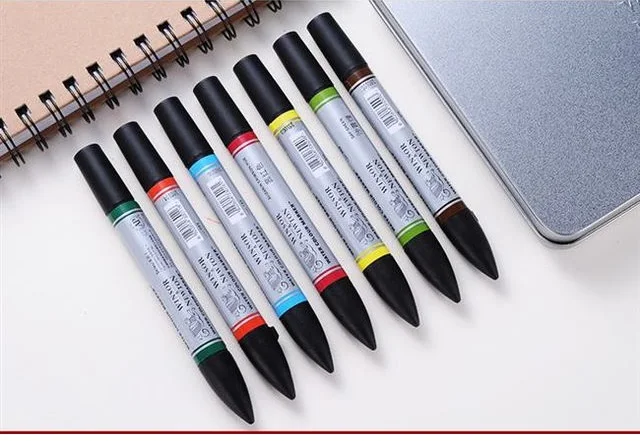WINSOR& NEWTON водяной маркер-хайлайтер 6/12 цветов Двойные наконечники художественное Рисование маркером художественные принадлежности