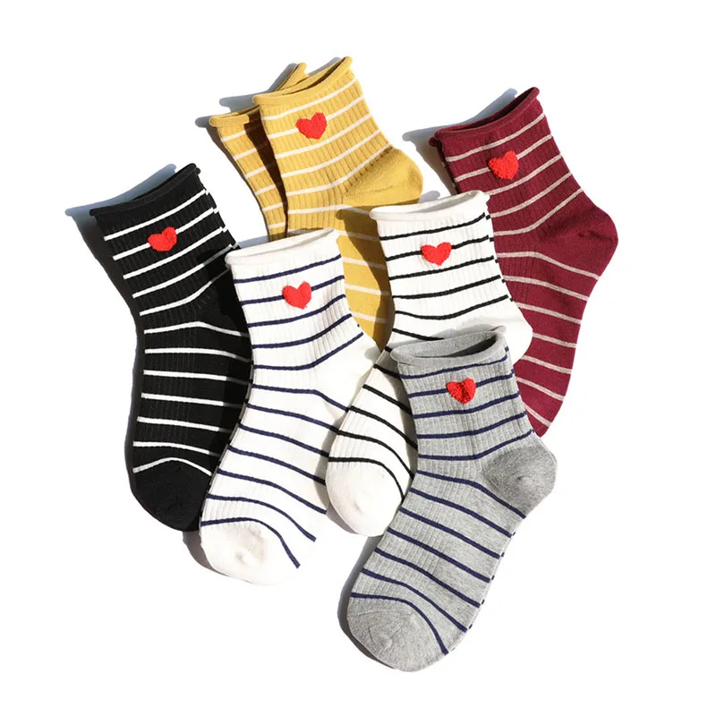 [EIOISAPRA] Новые милые полосатые носки Smiple в полоску жаккардовые креативные