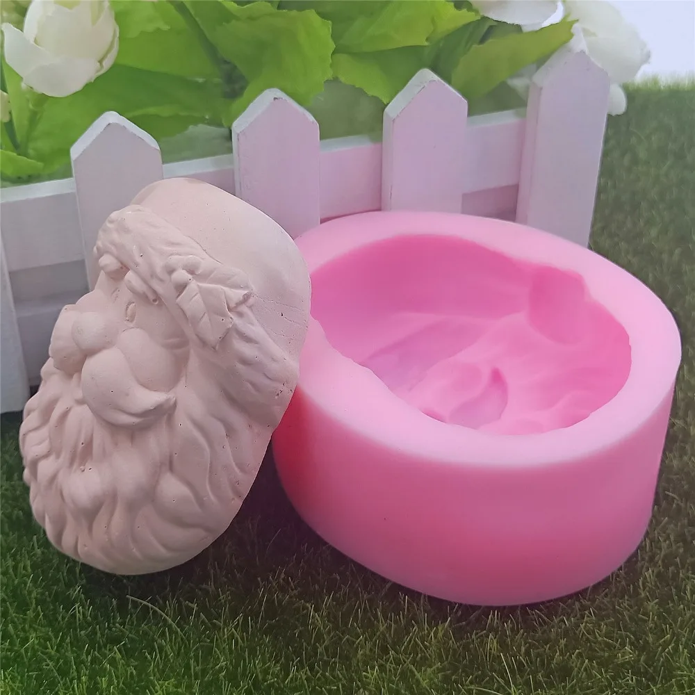 Отличная форма Санта Клаус силиконовая для мыла 3D силиконовые формы