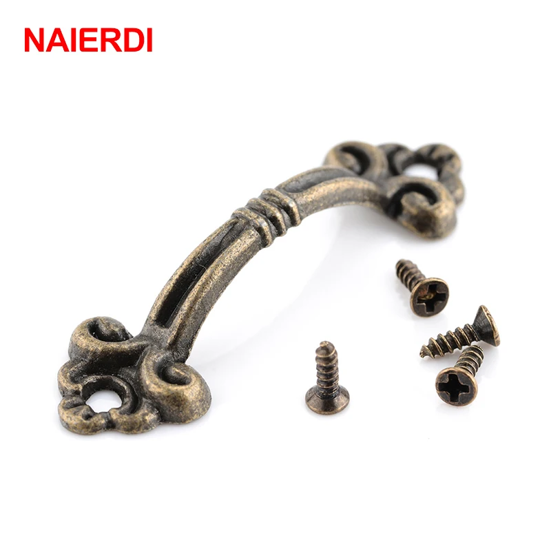 NAIERDI ящик для ювелирных изделий с ручками из цинкового сплава бронзовая ручка