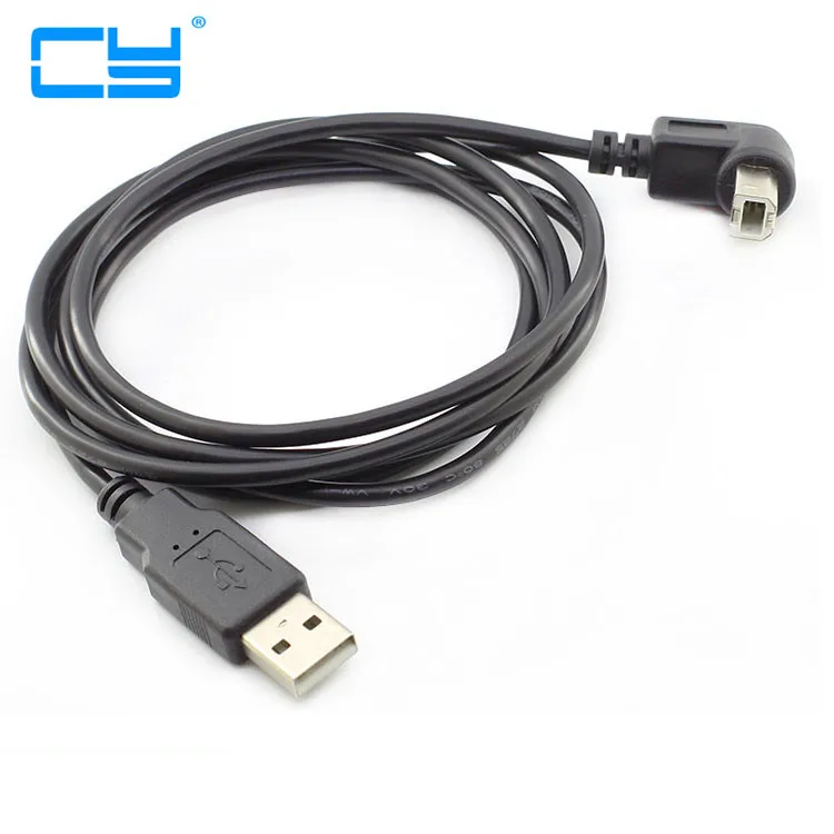 USB 2 0 A папа до 90 градусов правый угол изгиб B Кабель для передачи данных принтера