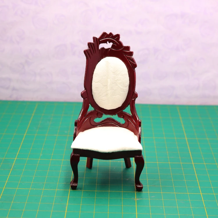 

A01-X066 children baby gift Toy 1:12 Dollhouse mini Furniture Miniature rement Doll accessories wooden Single chair D150 1pcs
