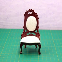 a01 x066 children baby gift toy 112 dollhouse mini furniture miniature rement doll accessories wooden single chair d150 1pcs