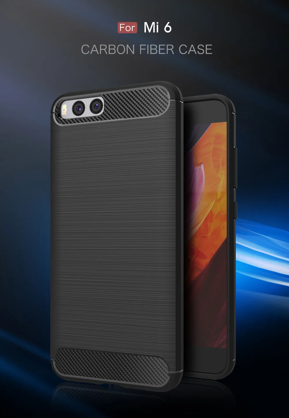 Xiaomi mi 6 чехол силиконовый чехол для Xiaomi mi 6 mi 6 Plus чехол Fundas мягкий чехол из углеродного волокна