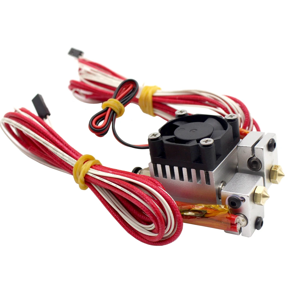 Химера V6 экструдер Double голову удаленного Боуден HotEnd Полный комплект с Вентилятор