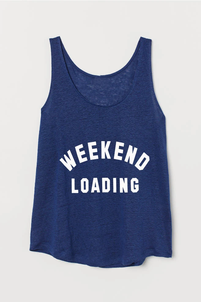 Платье без рукавов WEEKEDN забавный женский топ на бретельках с надписью | Женская