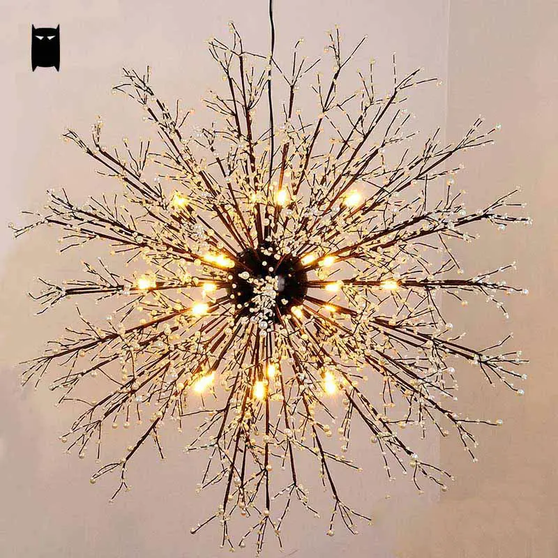 60 см Железный акриловый шар подвесной светильник арт-деко винтажный