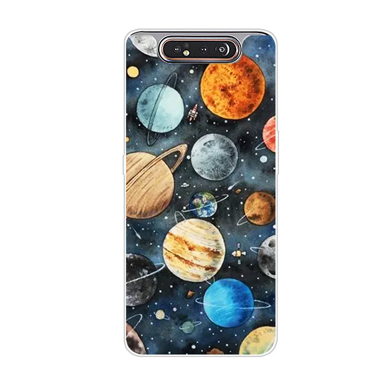 19 Для samsung A80 чехол с животным Мягкий ТПУ Прозрачный бампер чехол для samsung Galaxy A80 Силиконовая задняя крышка для телефона Capas A 80 A805 A805F - Цвет: 19