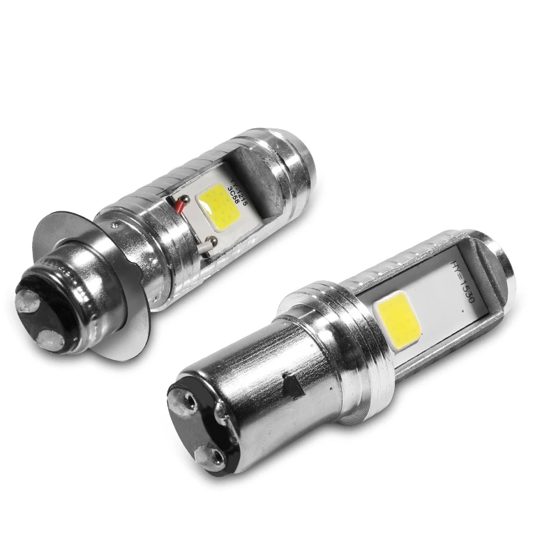Gfoloza 1 шт. H6 BA20D светодиодный фонарь для мотоцикла H6M P15D светодиодный Moto Hi/Lo луч лампы для мотоцикла Скутер мопед фары 12 Вт белый