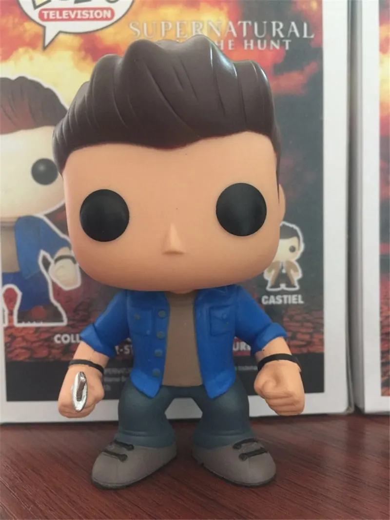 Dean-no box Funko POP tv: сверхъестественный персонаж#94 Дин экшн и фигурка игрушки#95 Кастиэль виниловая Кукла коллекционная модель для подарка на день рождения - Цвет: Dean-no box