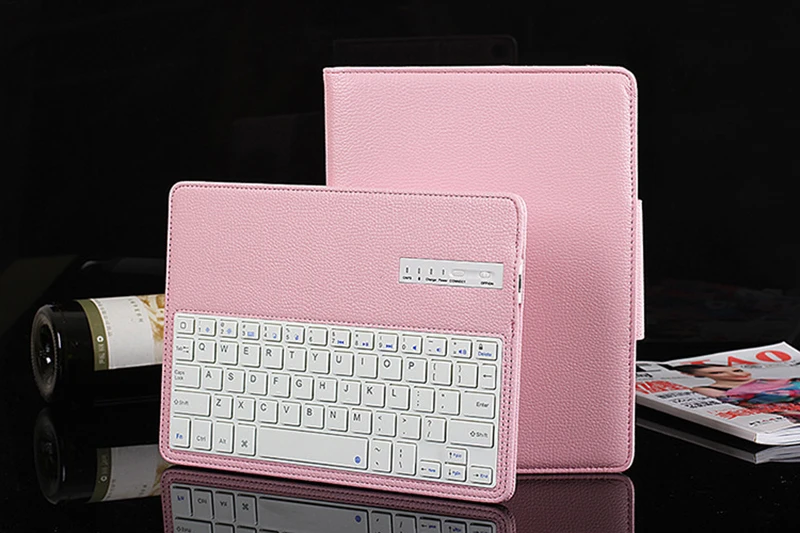 Съемная Bluetooth клавиатура для iPad Pro 12,9 дюйма mini 4 для 9,7 дюймового планшета, кожаный защитный чехол, беспроводные клавиатуры