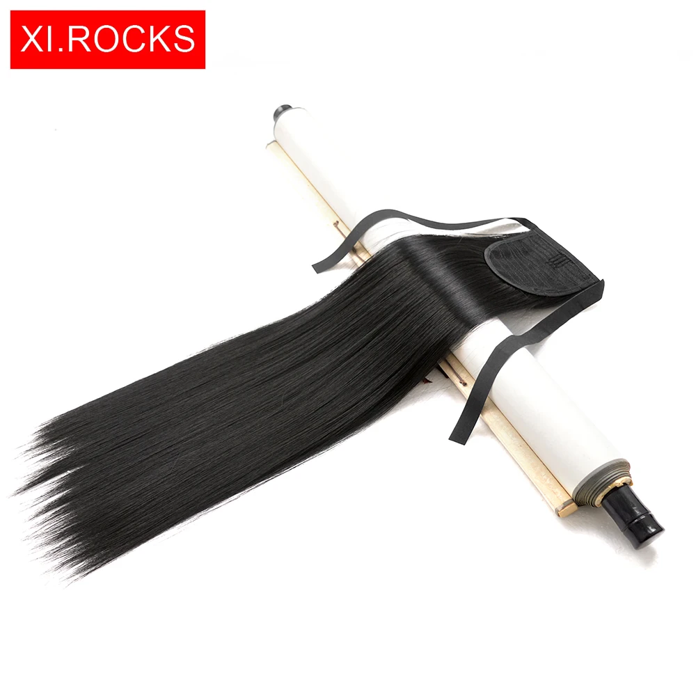 Wmz9055, 1 шт., Xi Rocks, синтетические парики, зажим, конский хвост, прямые волосы, конский хвост, удлинение, длинные волосы для женщин, натуральные накладные волосы