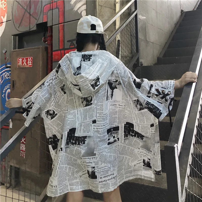 Новинка 2019 рубашка Harajuku Ulzzang корейский стиль бойфренда свободные ретро топы с