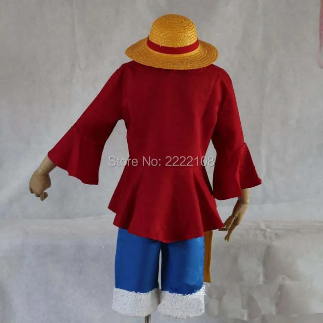 Новый костюм для косплея цельная Обезьяна D. Luffy Косплей Хэллоуин комплект