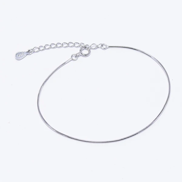 21+3cm Original 100% 925 Sterling Silver Anklet 2017 Hot 1 PC Girls Handmade Women simple Korean fashion Beach Foot Jewelry | Украшения и