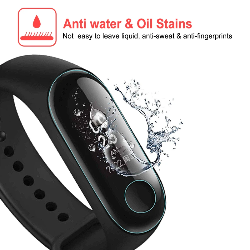Защитная пленка на весь экран для Xiaomi Mi Band 3 2 4 не закаленное стекло 5 шт. |