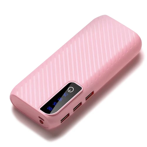 Mi ni power Bank 20000 мач 3 USB портативное зарядное устройство аварийный внешний аккумулятор для Xiaomi mi iPhone samsung 20000 мач 18650 аккумулятор - Цвет: pink