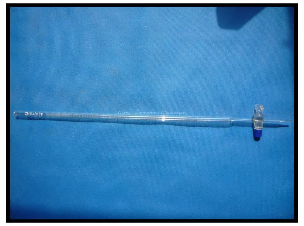 25 мл стеклянная бюретка со стеклянным запорным клапаном с прямым отверстием|burette|