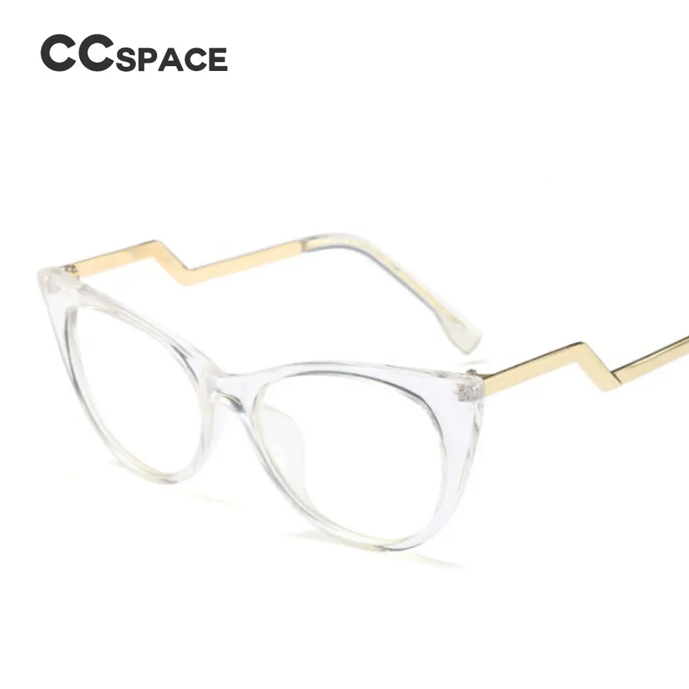 45550 кошачий глаз CCSPACE женские очки оправа для женщин металлические ножки дизайнерские оптические очки модные очки компьютерные очки