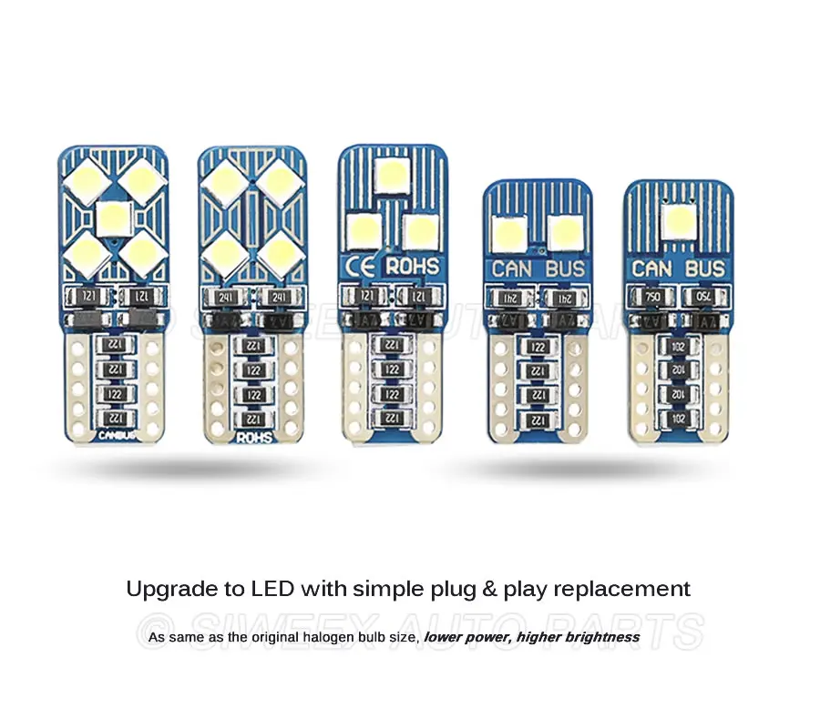 Ультра яркие красные/зеленые/T10 светодиодный белый светильник s Canbus W5W лампы для