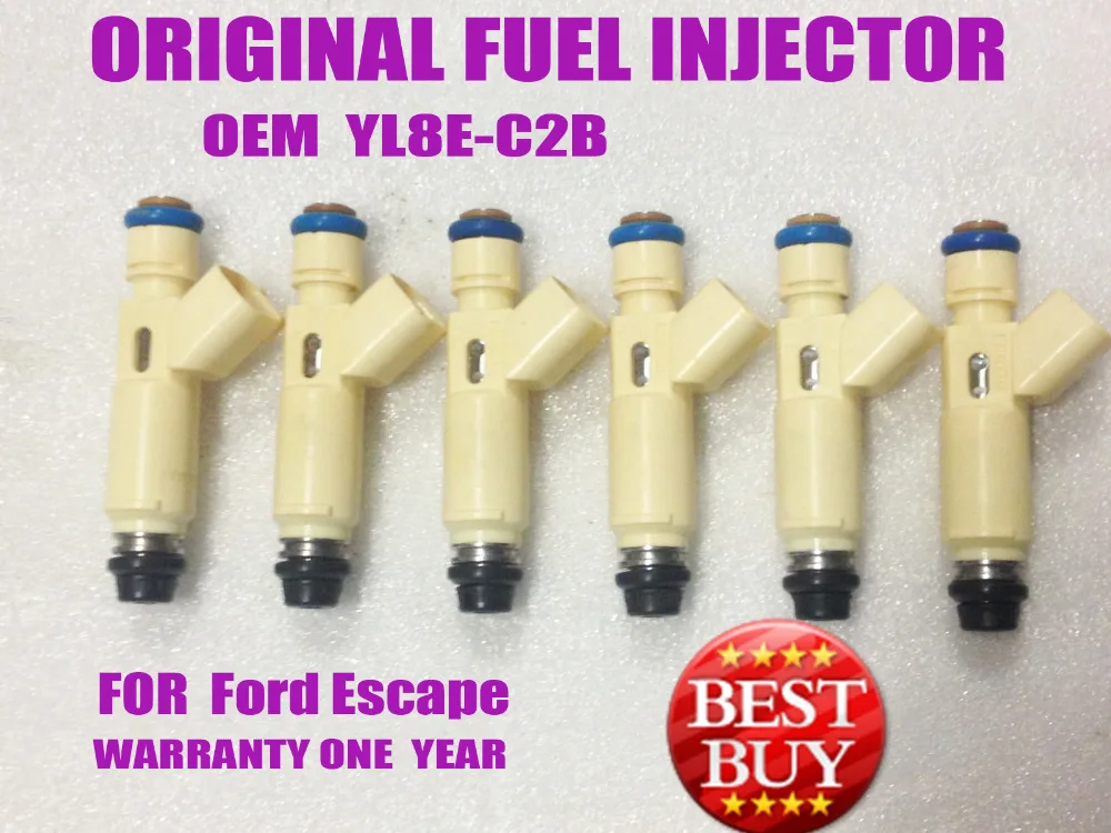 6 шт. Топливные форсунки для FORD V6 Tribute побег телец из соболиного волоса YL8EC2B YL8E-C2B |