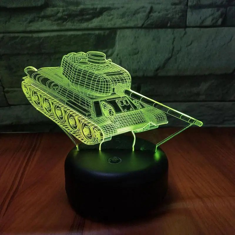 Немецкий боевой автомобиль 3d видение светильник свет креативный красочный