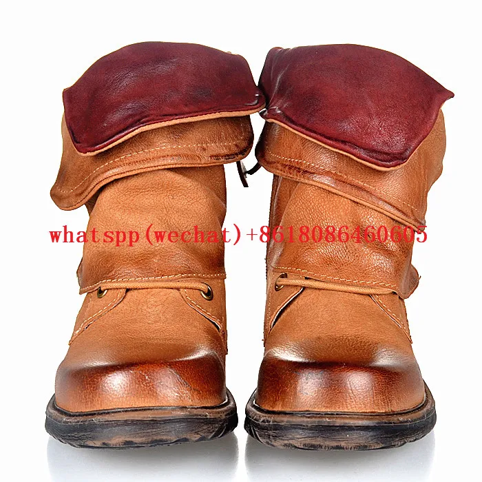 Choudory/Женские зимние кожаные сапоги в западном стиле Sapatos Femininos цвет черный винный