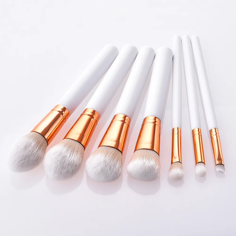 7pcs/set Eyebrows Eyelashes Makeup Brushes Set Foundation Powder Brush Eyeshadow Eyeliner Lip Make Up brochas maquillaje |