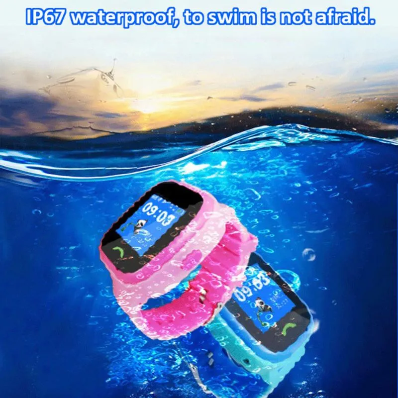 GPS Смарт часы детские водонепроницаемые сенсорный экран вызов с SIM SOS Вызов