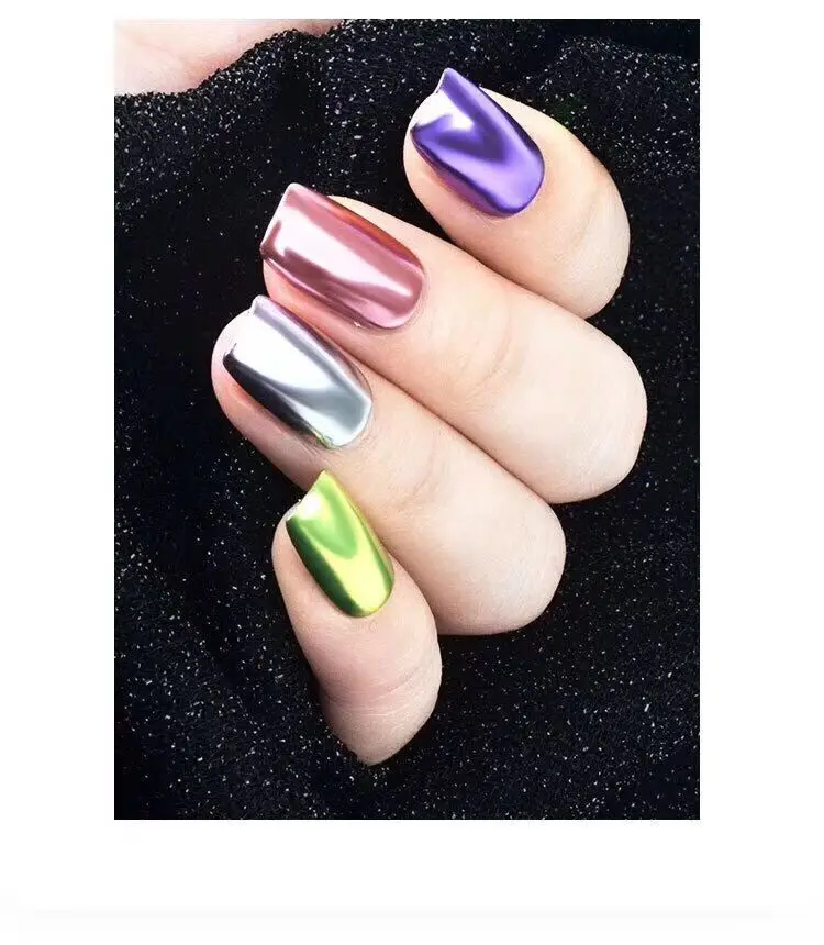 1Jar new Mirror Nail Art Powder Chrome Pigment 7 colors | Красота и здоровье