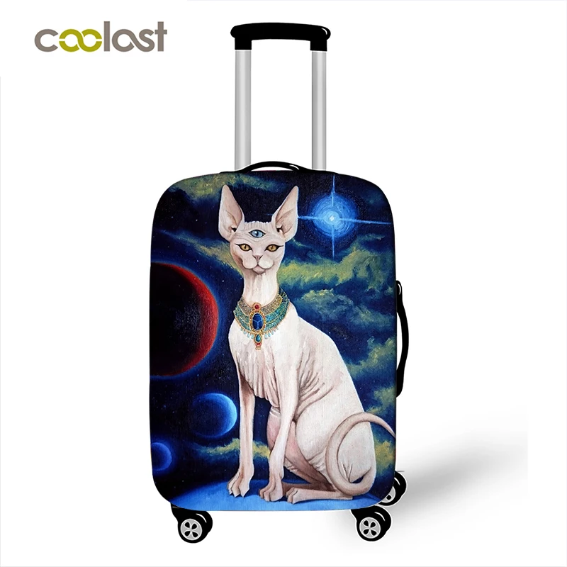 Чехол для багажа Sphynx Cat, аксессуары для путешествий, эластичный чехол на колесиках, чехол для 18-32 дюймов