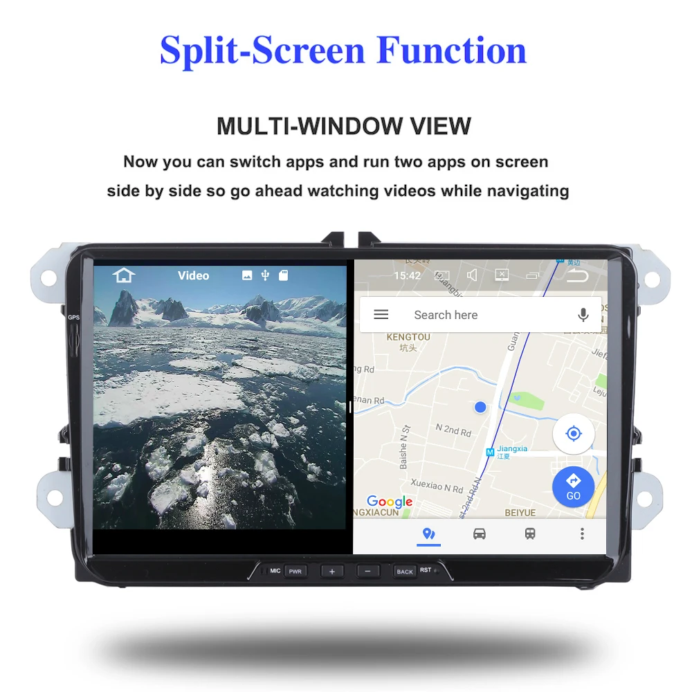 Стерео головное устройство 2 Din android GPS для VW Passat Tiguan Golf сиденье JETTA Skoda авто-Радио