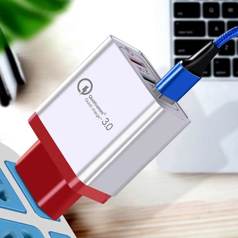 USB Зарядное устройство быстрой зарядки 3.0 для iPhone X 8 7 iPad Fast Wall Samsung S9 Xiaomi mi Huawei Мобильный телефон on.