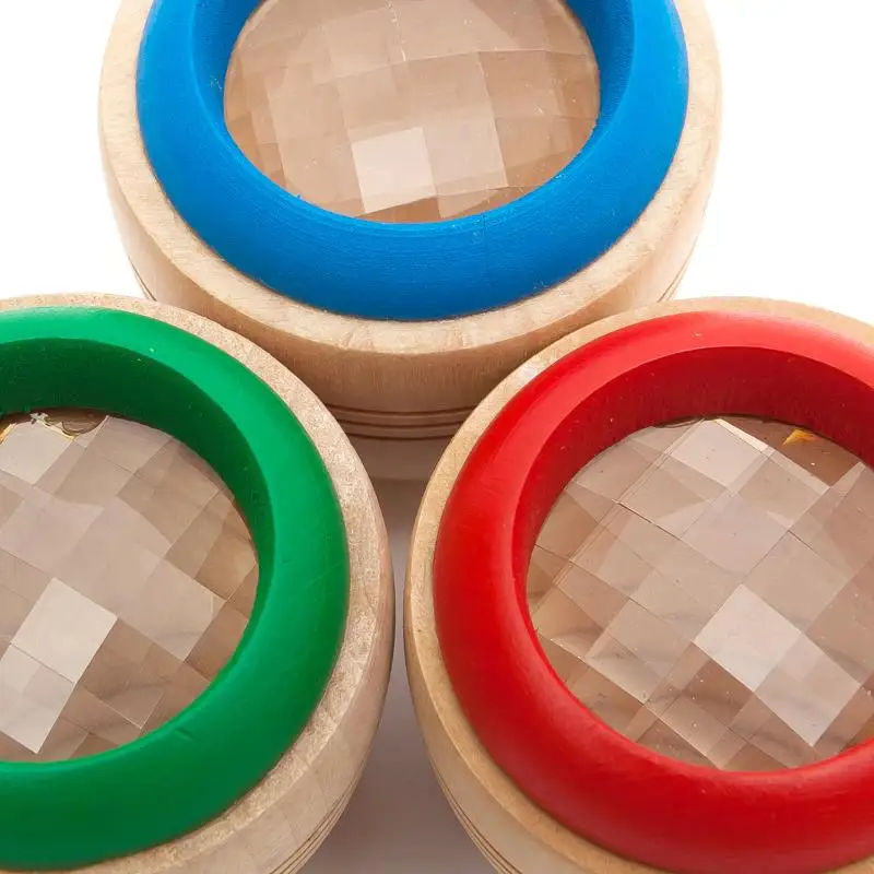 Wood Kaleidoscope Kids Magic World Wooden toys Bee-Eye Effect Kaleidoscopes Children's Science Anti Stress Toys (S5 | Игрушки и