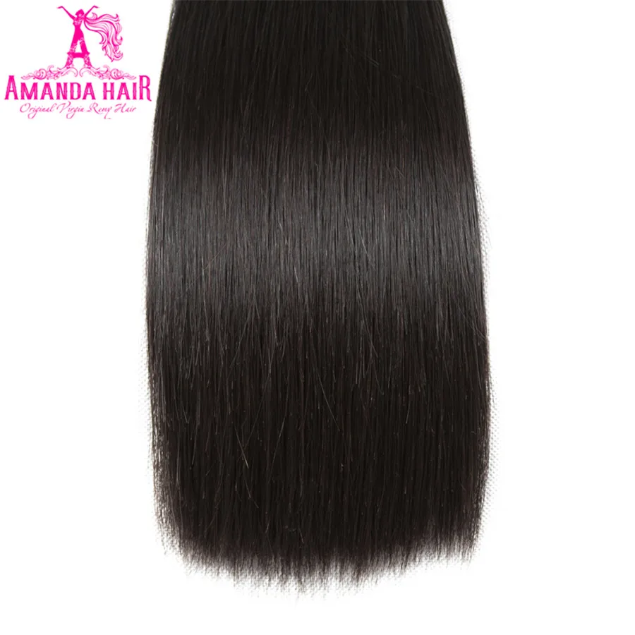 Amanda Hair перуанские прямые волосы плетение 100 г/шт. человеческие пучки Remy для