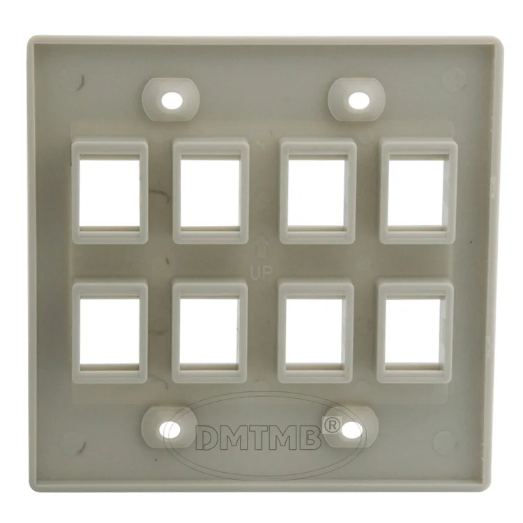 8 портовая настенная плита keystone 120X120 мм серого цвета|wall plate|keystone wall platekeystone |