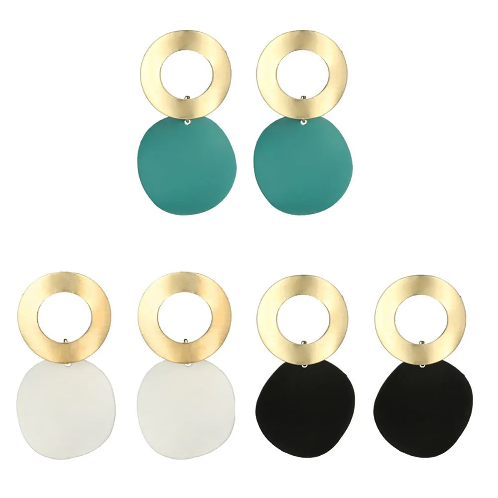 Женские винтажные серьги подвески висячие геометрической формы современные