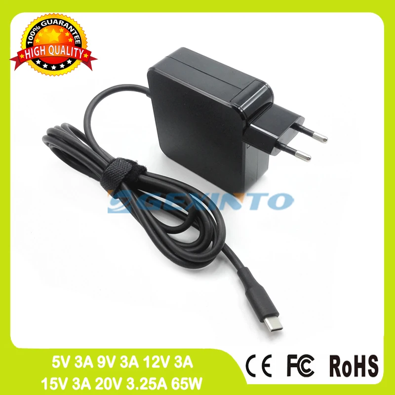 65W 20V 3.25A Type C USB адаптер переменного тока зарядное устройство для ноутбука Lenovo ThinkPad