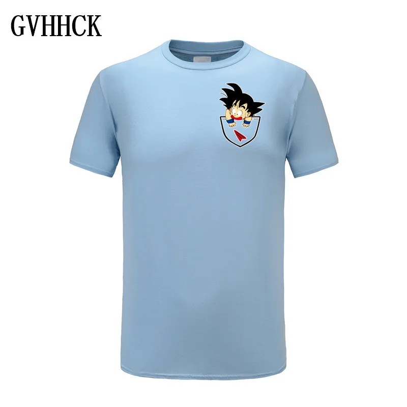 Dragon Ball Футболка мужская летняя Dragon Ball Z Супер Сон Гоку Slim Fit косплей 3D футболки Вегета футболка Homme - Цвет: 10 days blue