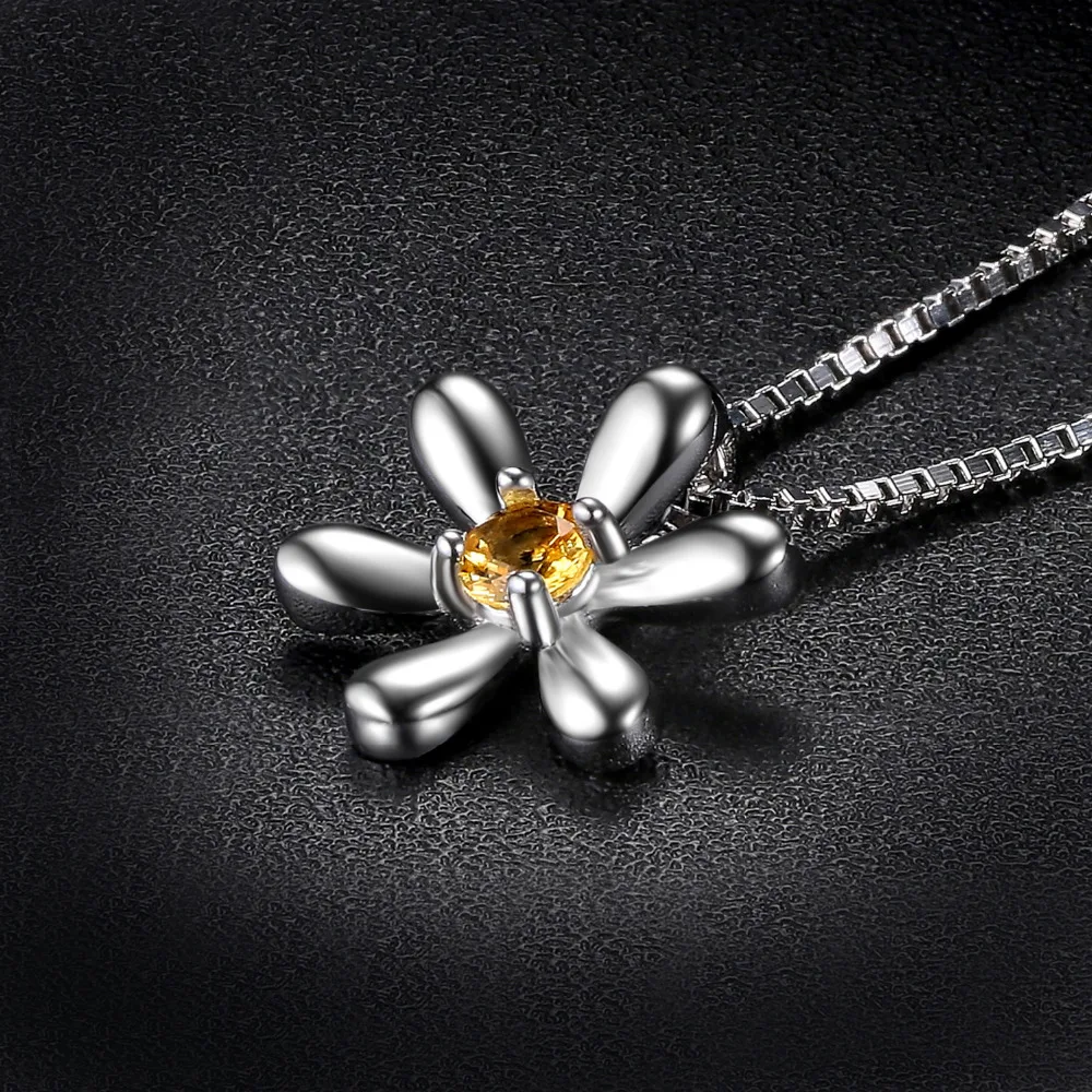 Jewelrypalace цветы 0.1ct создан оранжевыми сапфирами кулон Цепочки и ожерелья