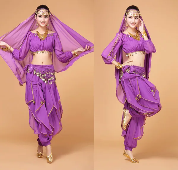 4 шт./комплект Женский костюм для танца живота|costume bollywood|belly dance costumesbelly costume set |
