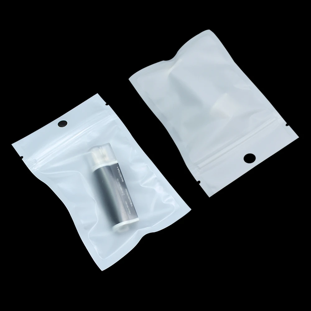 6*8 см 2000 шт./лот матовый прозрачный/белый пластиковый замок Zip Lock