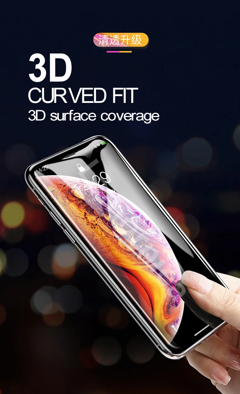 Lamorniea Ультрафиолетовый жидкий Полный Клей закаленное стекло для iPhone X XS Max XR Защита экрана для iPhone 11 Pro Max 7 8 Защита экрана