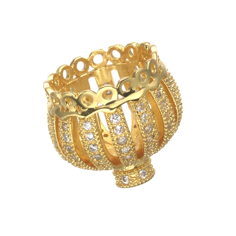 2018 Новые Медные Бусины короны розовое золото микро проложить Изысканный чистый